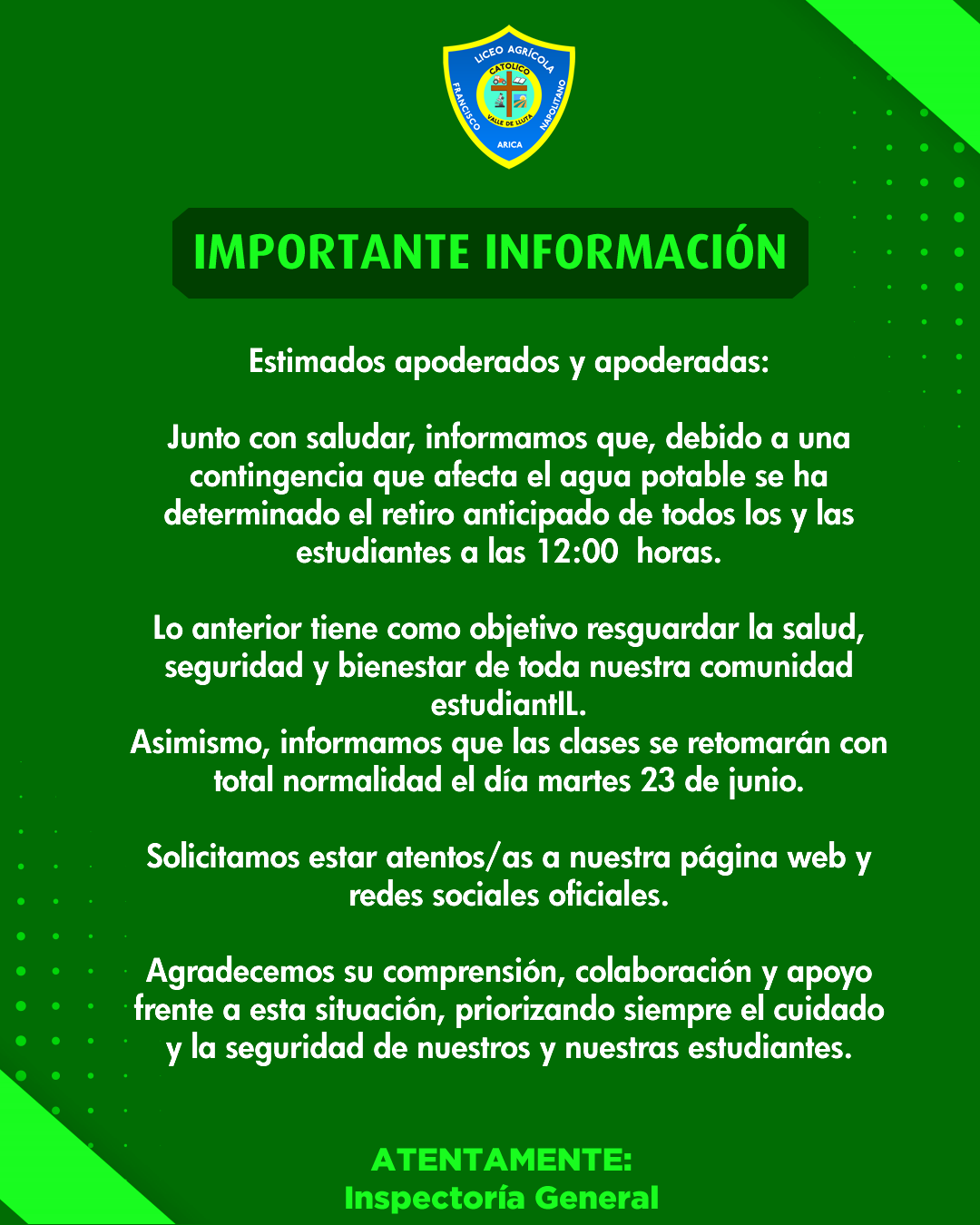 Importante Información